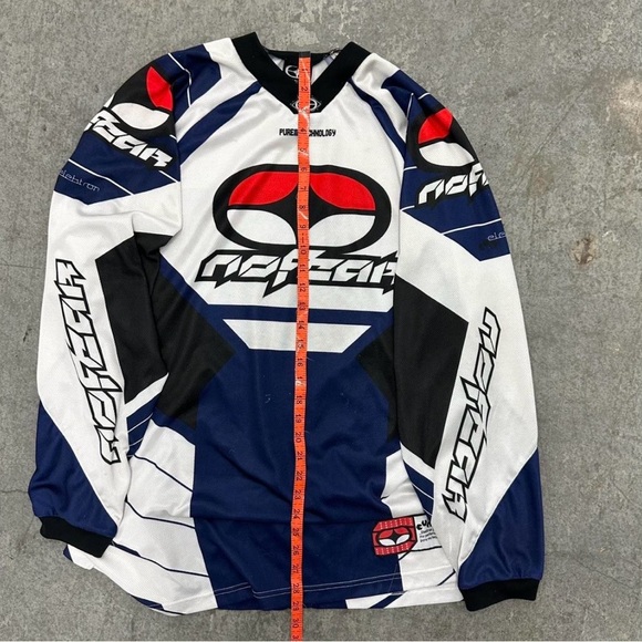 Obermeyer Long Sleeve Performance Jersey - White/Blue/Black/Red - Picture 5 of 7